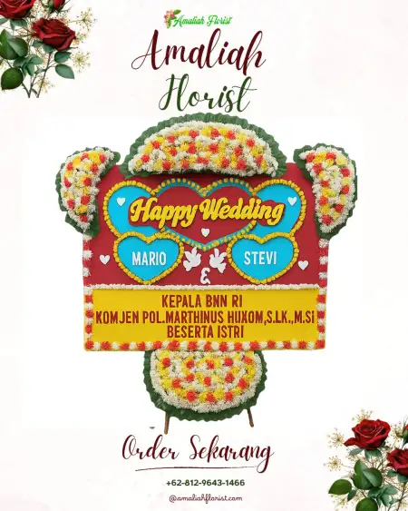 Papan Bunga Pernikahan Bate